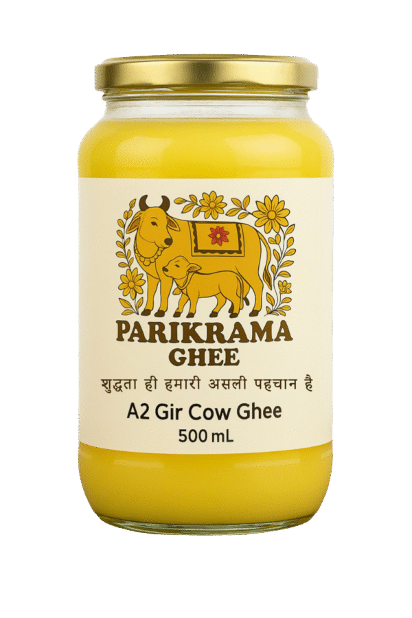 Gir A2 Cow Bilona Ghee - 100% Pure 500ml(yellow)